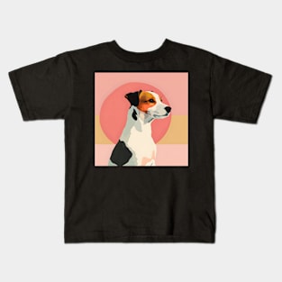 Jack Russell Terrier in 70's Kids T-Shirt